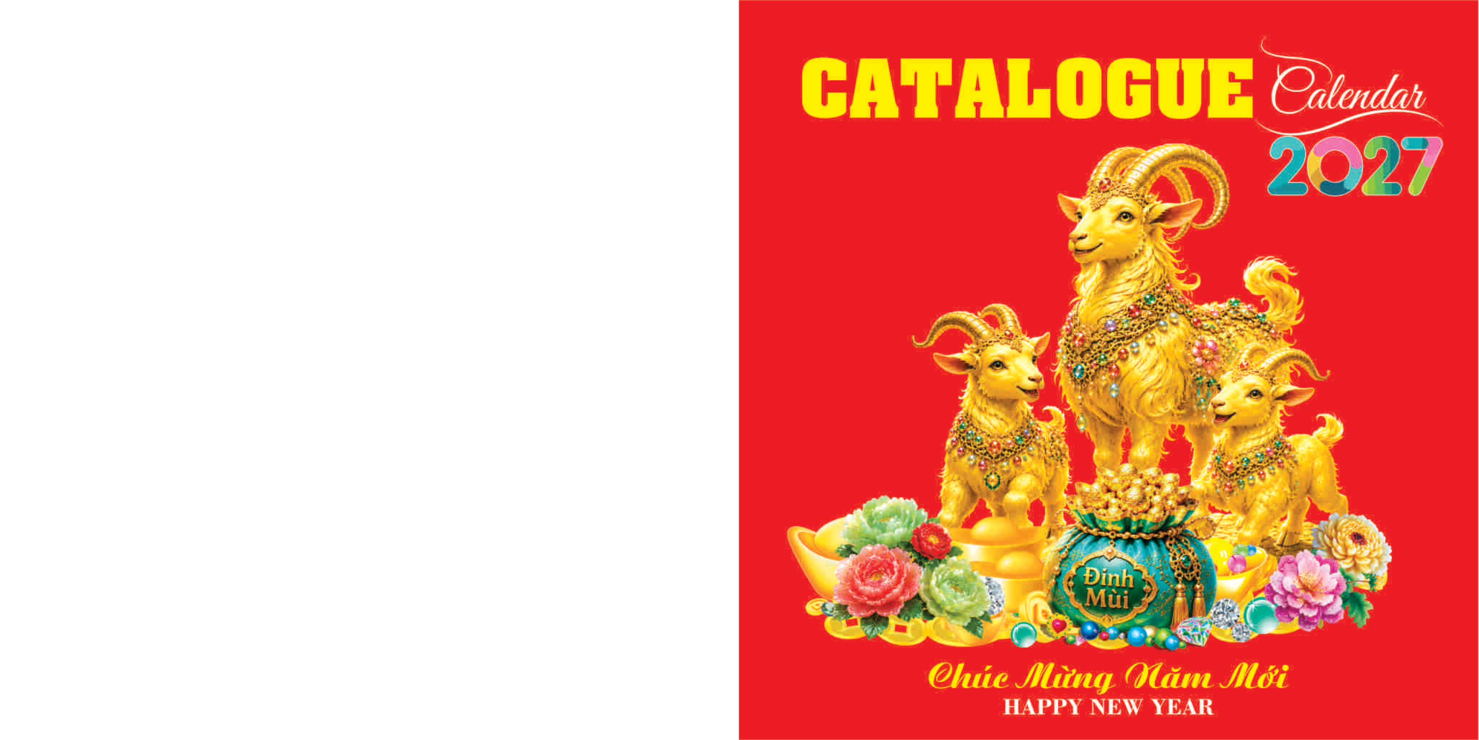 Bìa Catalogue Lịch Tết 2027 Đinh Mùi - Bluegift Việt Nam
